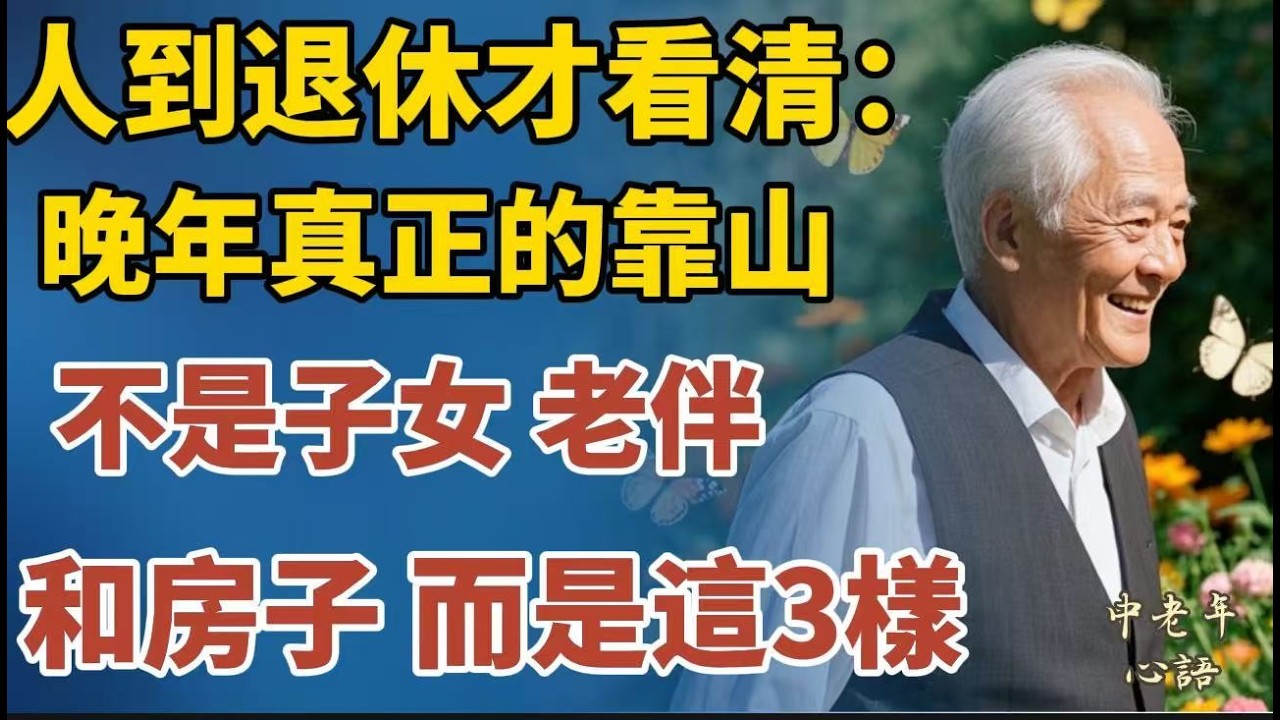 退休後才明白,真正靠得住的不是子女
